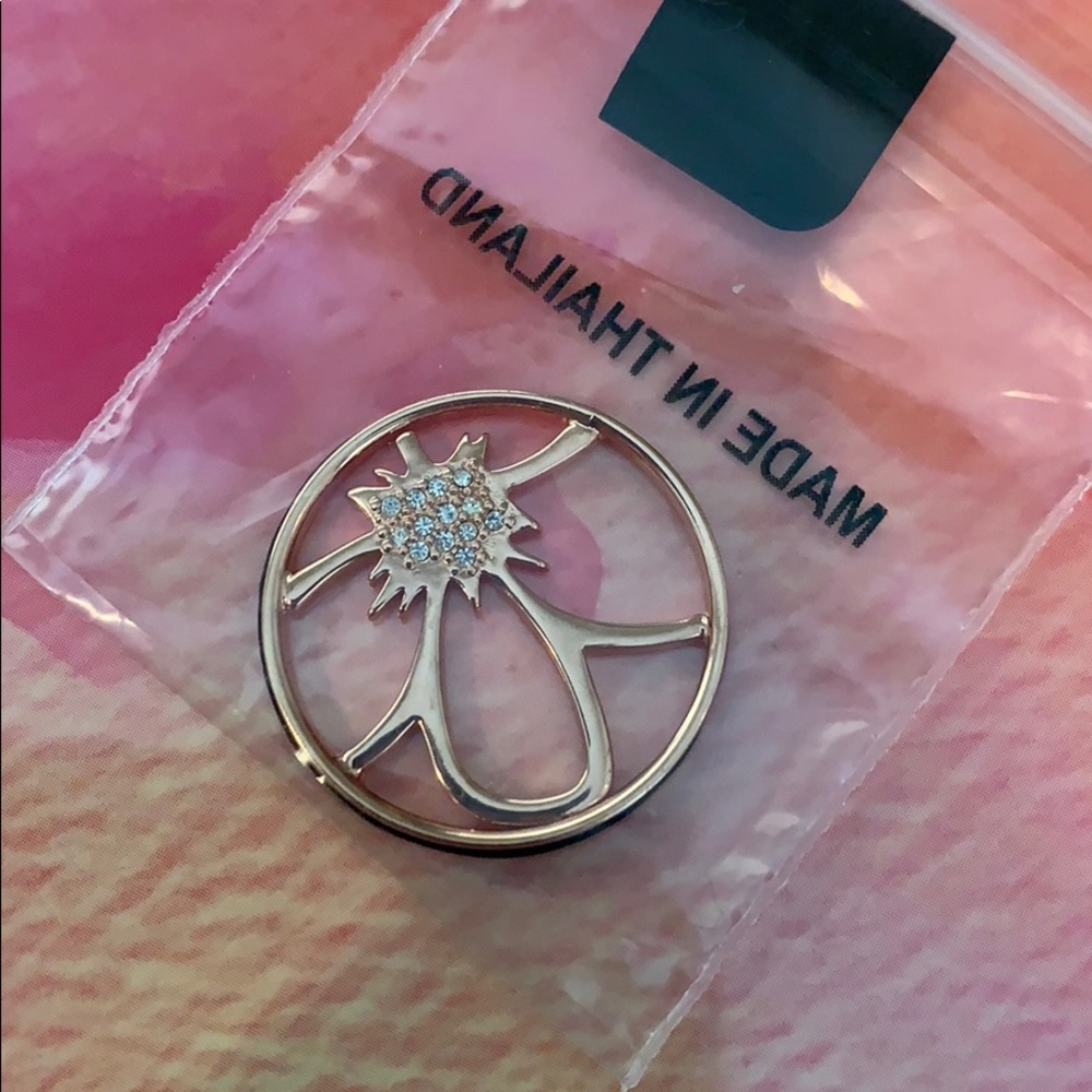 Rose gold origami owl window plate